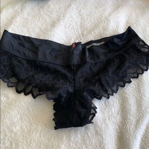 Pink extra low rise lace panty